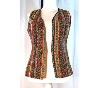 OOPS California Vintage Tapestry Vest Boho Hippie